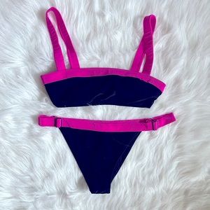 Forever21- pink/black 2 piece bikini set